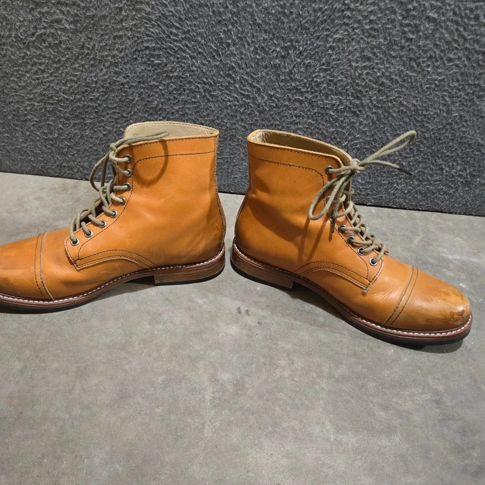 Kendal & Hyde Co Cap Toe Service Boots 43 US 10 Tan Goodyear Welt Leather